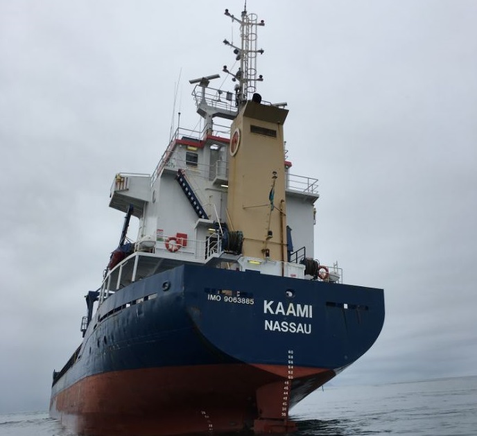 Work continues at pace to remove cargo from the MV Kaami | HM Coastguard UK