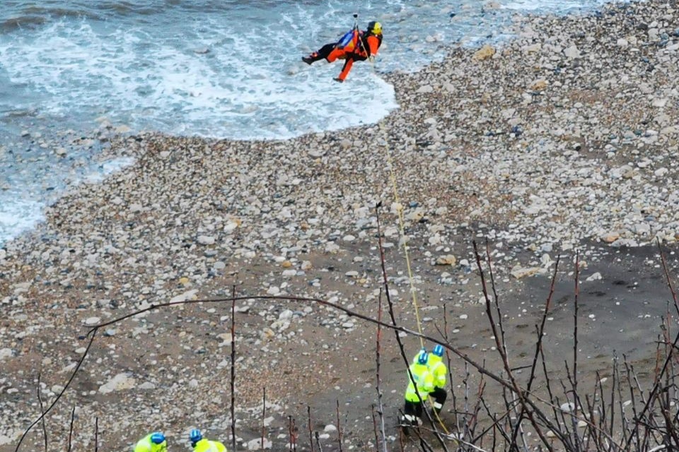 Storm Dennis Hartlepool Coastguard Rescue Team