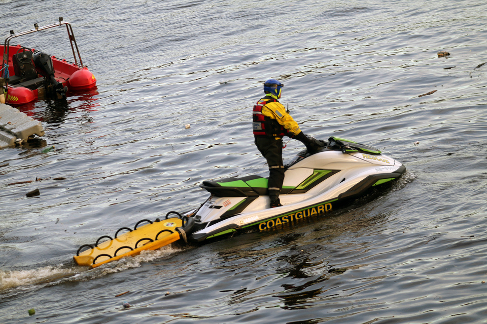 HM Coastguard used two rescue watercraft at the event.