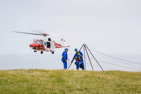 Two coastguard rescue teams and the search and rescue helicopter from Newquay were involved    Picture credit: Glynnphotographic