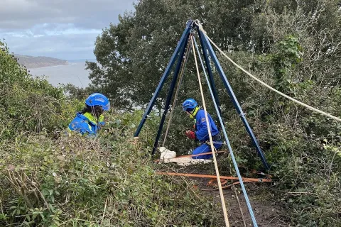 Cliff rescue at Beer