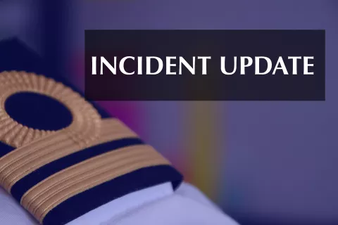 Incident update stock image