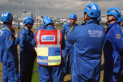 HM Coastguard rescue team