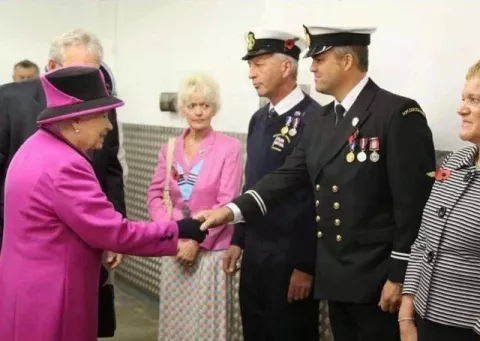 Trevor Cutler meeting Her Majesty the Queen as part of the jubilee celebrations