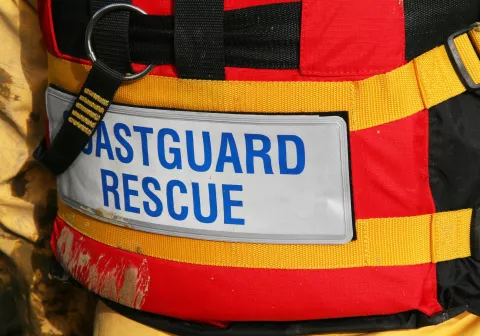 Coastguard rescue sign.
