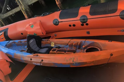 Orange kayak found