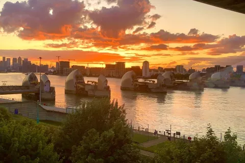 The Thames Barrier as seen from London MRSC