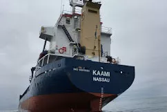 The MV Kaami after it ran aground.