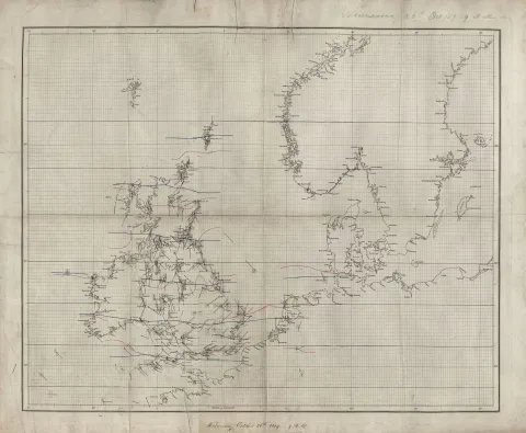 An old chart of the British Isles 