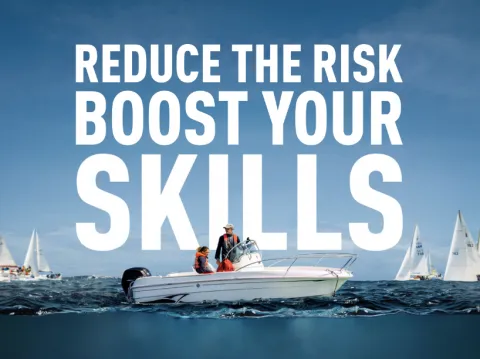 Reduce the risk, boost your skills campaign poster 