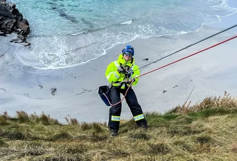 Faye Cox, CRO for Unst Coastguard Rescue Team 