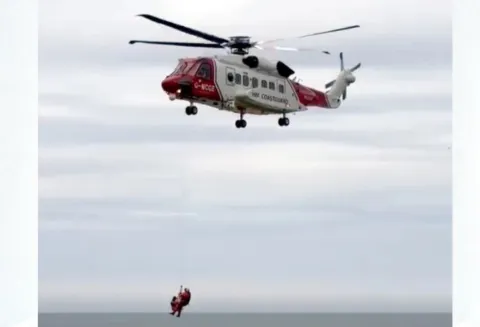 HM Coastguard responds to two paddle boarders stranded near Flamborough Head, Yorkshire