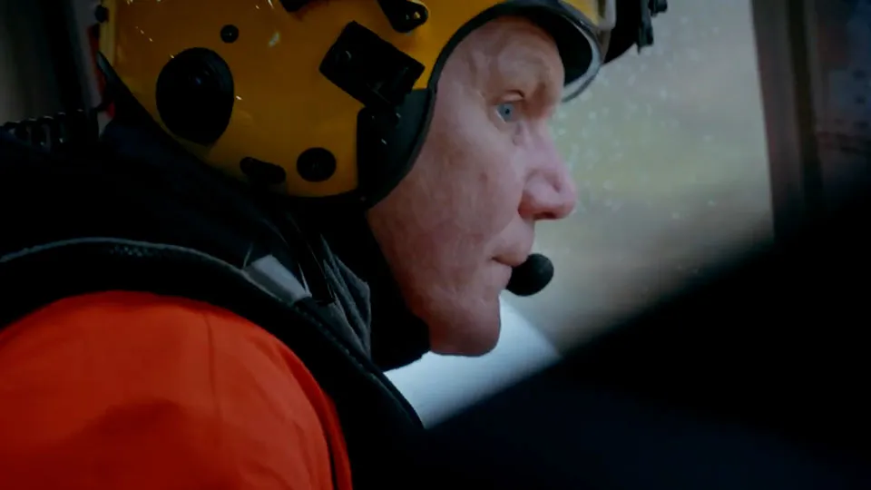 Man in helicopter
