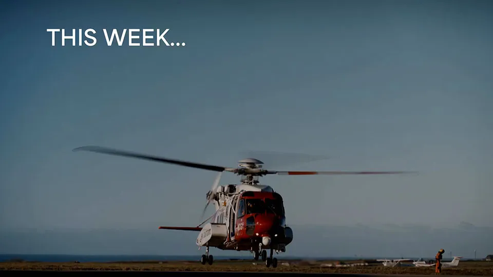 A HM Coastguard helicopter taking off