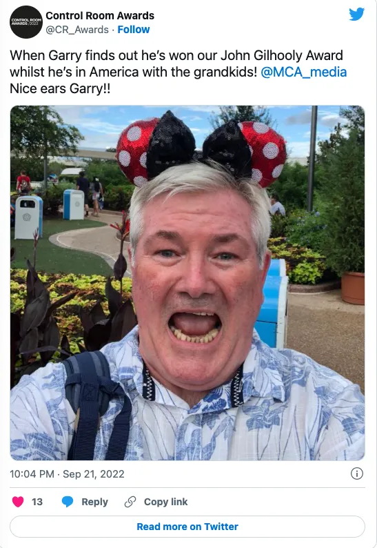 Twitter image of Garry