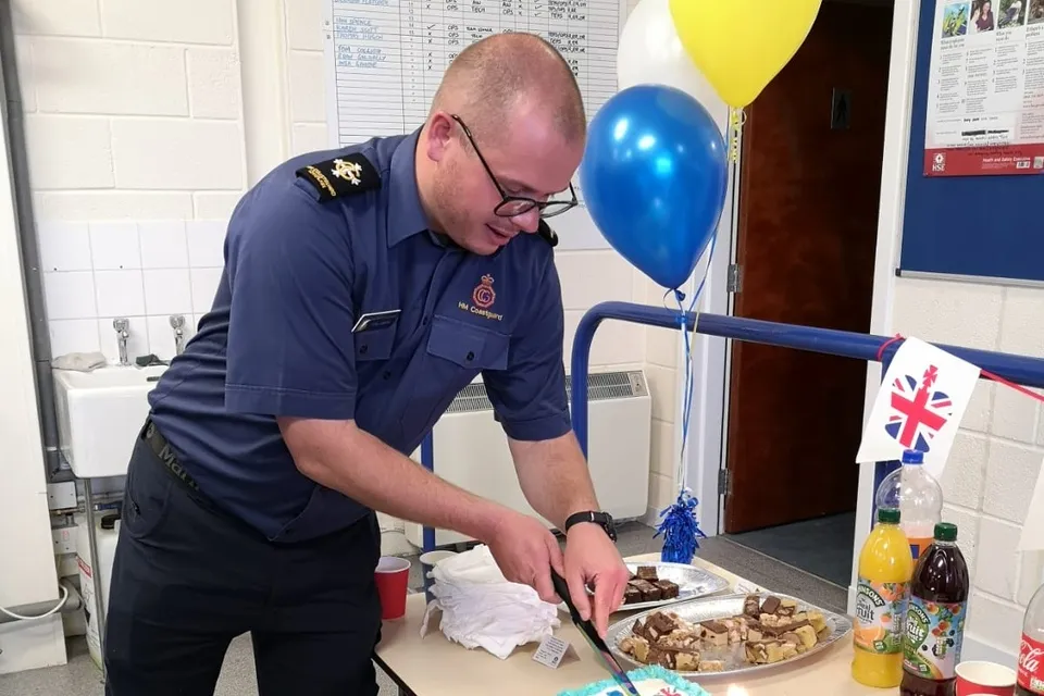 Cake being cut at the Orkney celebrations.