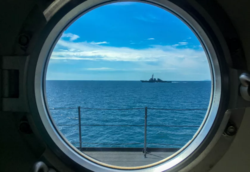 view from ship window