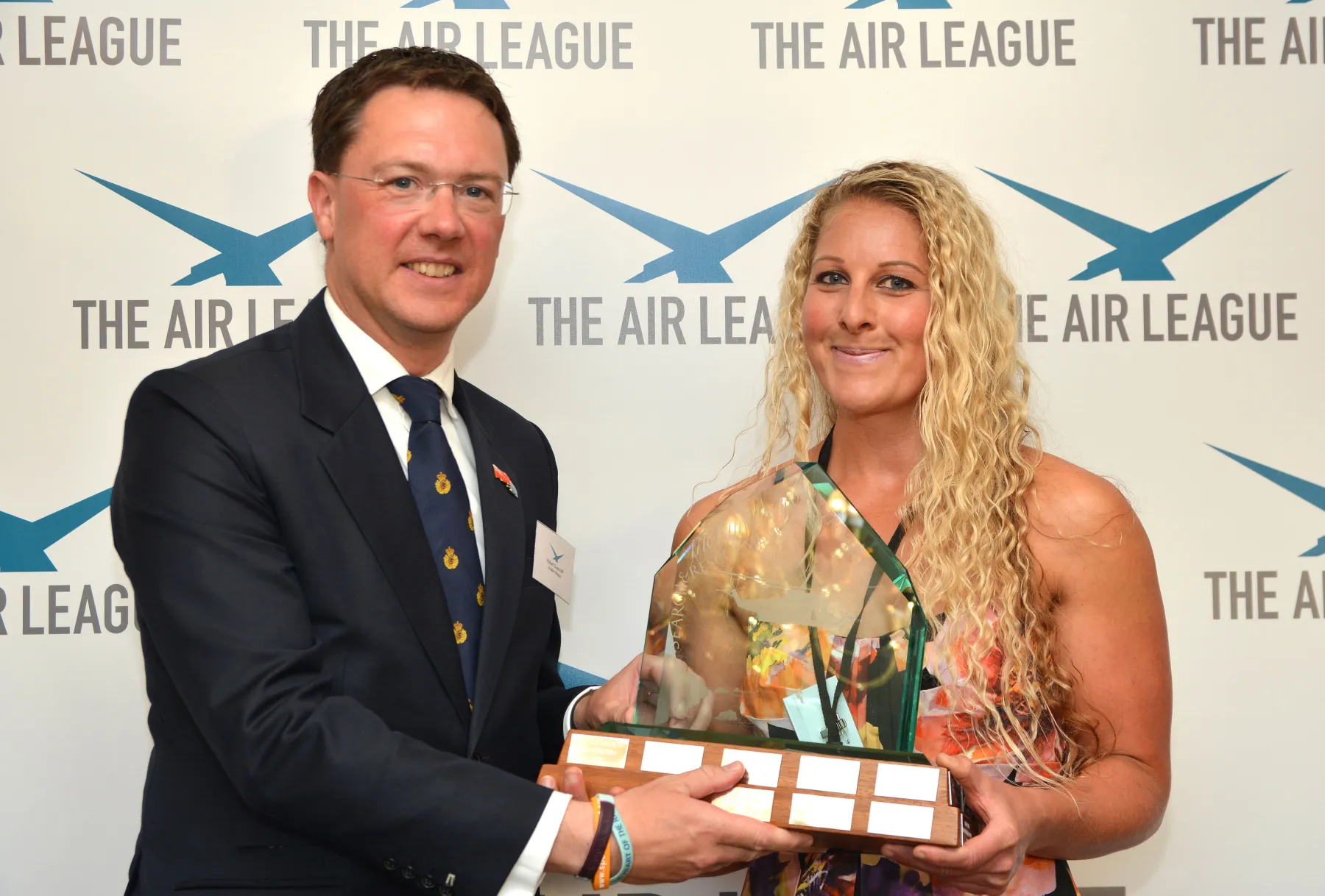 Winch paramedic Abi receiving her Billy Deacon Award