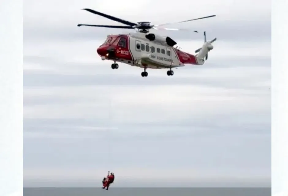 HM Coastguard responds to two paddle boarders stranded near Flamborough Head, Yorkshire