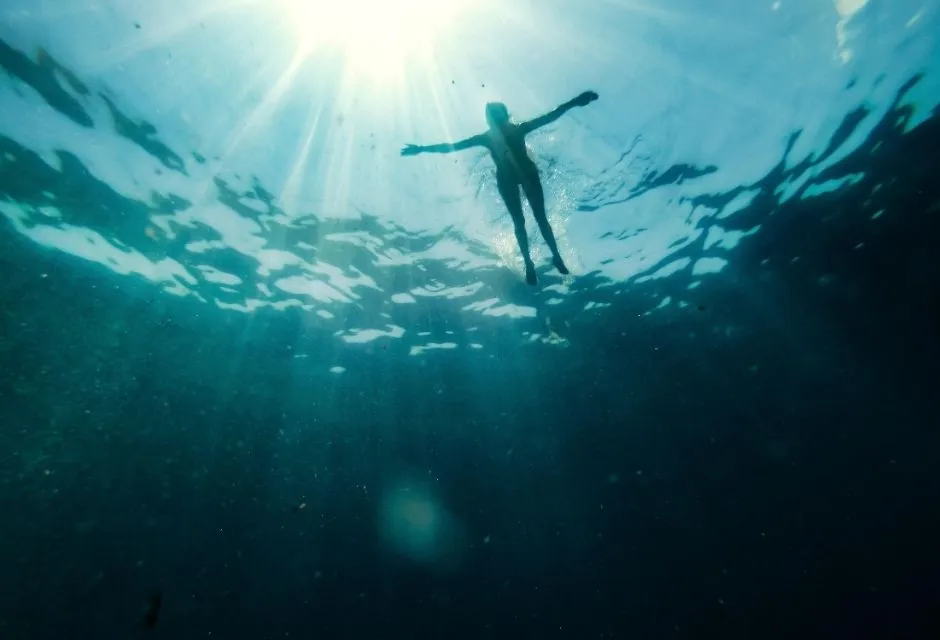 Stock image of a woman following float to live advice