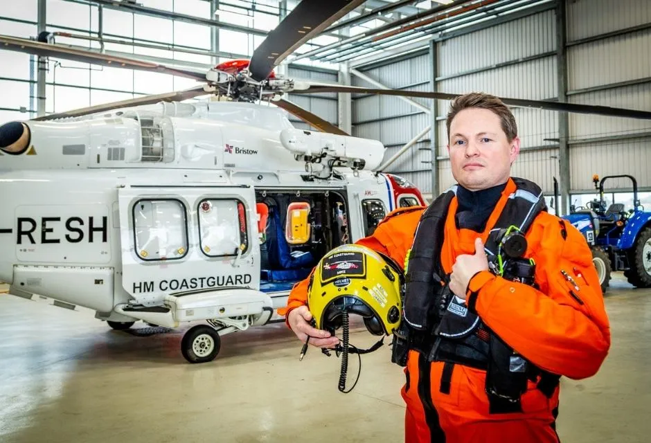 Mike Taylor, SAR Commander for an HM Coastguard Search and Rescue Helicopter