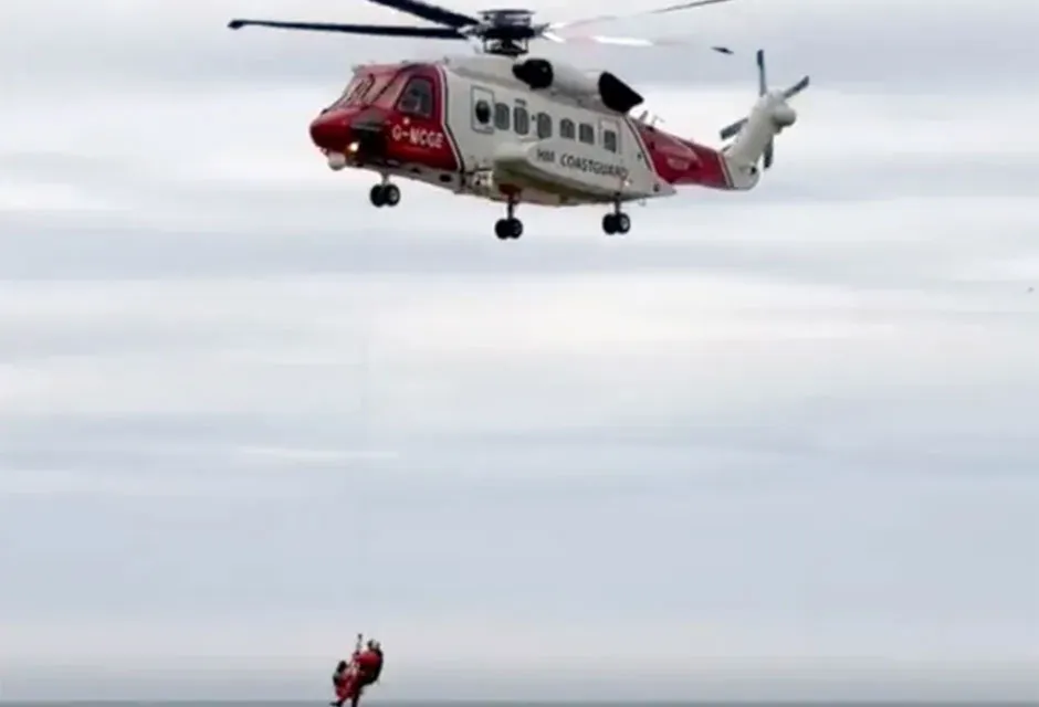 HM Coastguard responds to two paddle boarders stranded near Flamborough Head, Yorkshire