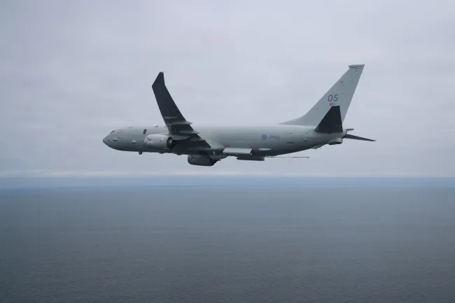 A Poseidon P8 RAF aircraft.