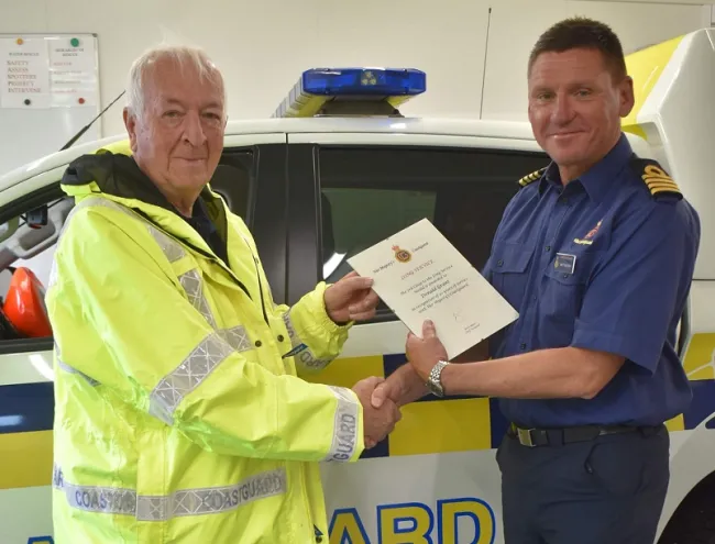 Donald grant and Commander Matt MacKay