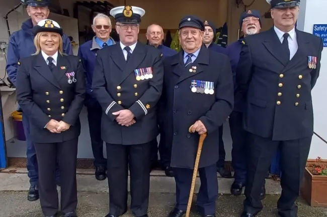 Guests at the MRCC Holyhead CG200 Event – CROs from Holyhead, Cemaes, Porthdinllaen, and retired Ops Room staff Image credit: Brendan Maguire