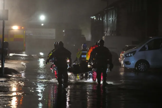 HM Coastguard responding to flooding in Sussex