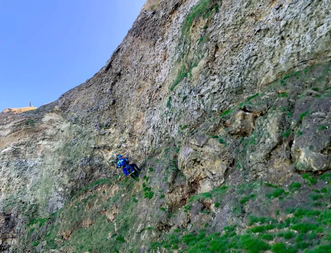 The clifftops at Marsden Grotto in South Shields. 