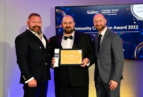 Tom Barnett after being presented with his award