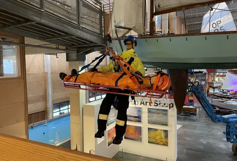 Rope rescue display at NMMC.