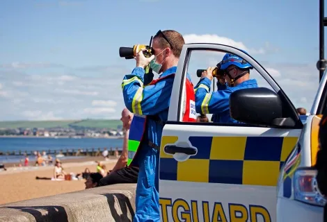 North Berwick Coastguard Rescue Team, shown on a rescue last weekend by Arch White, Photographer