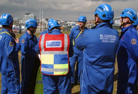 HM Coastguard rescue team