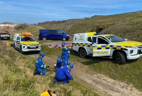 The Ventnor and Needles teams are highly trained in rope rescue 