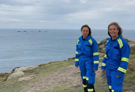 Naomi and Jo from Lands End Coastguard Rescue Team