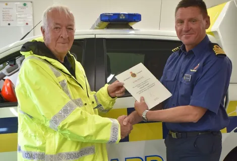 Donald grant and Commander Matt MacKay
