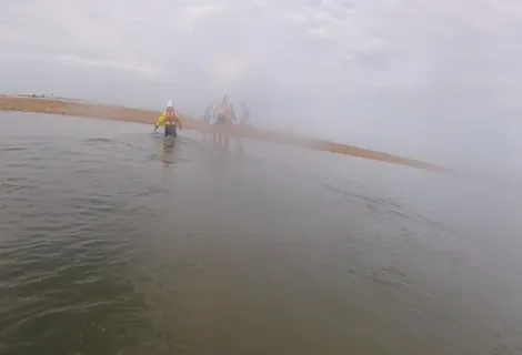 The RNLI and Coastguard rescued up to 120 beach-goers cut off by the tide at Rhyl, picture provided by RNLI 