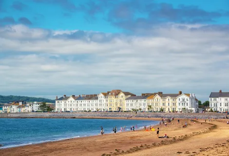 Exmouth beach in Devon