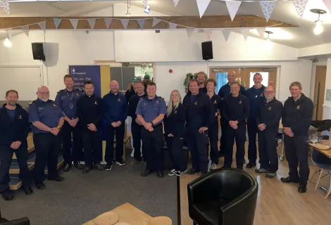 Coastguards gather for a group photo