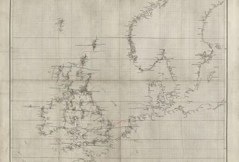 An old chart of the British Isles 