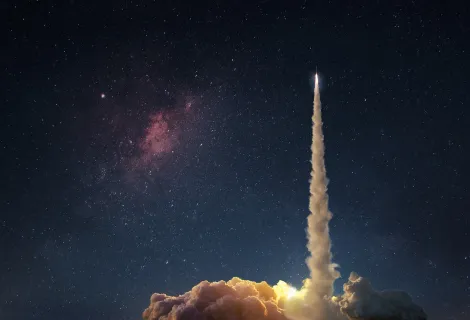 A rocket launch 