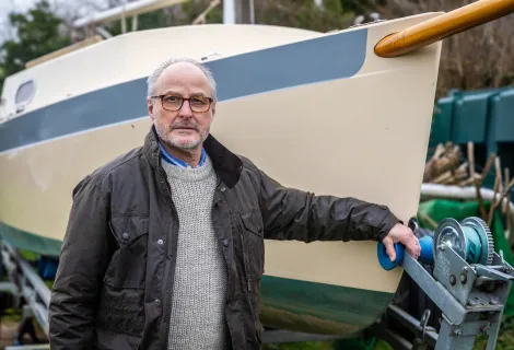 Dorset sailing enthusiast Peter Thomas fell overboard at Exmouth Harbour