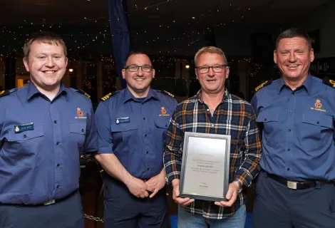 Graeme Gordon, second from right, with Colin Wood, Calum Christie and Matt Mackay. 