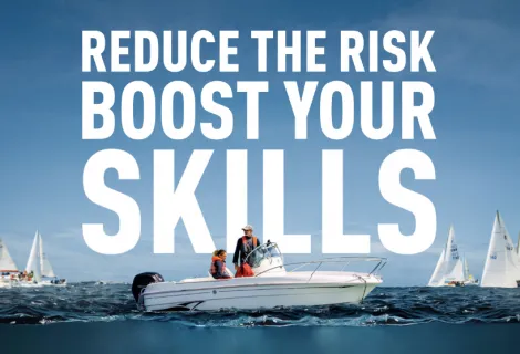 Reduce the risk, boost your skills campaign poster 