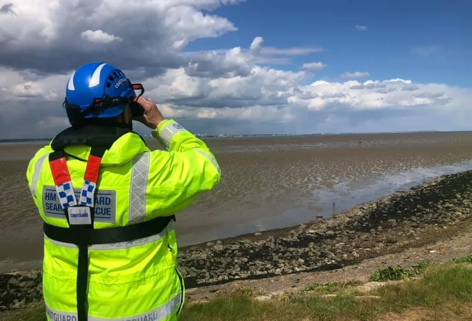 Medway Coastguard Rescue Team responding to a mud related incident