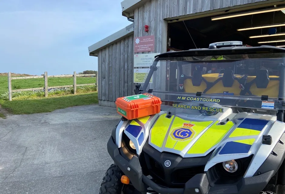 AEDs are now available in emergency response and support vehicles, including this all terrain vehicle.  Credit: Martin Leslie
