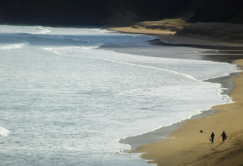 Tide coming in on a beach