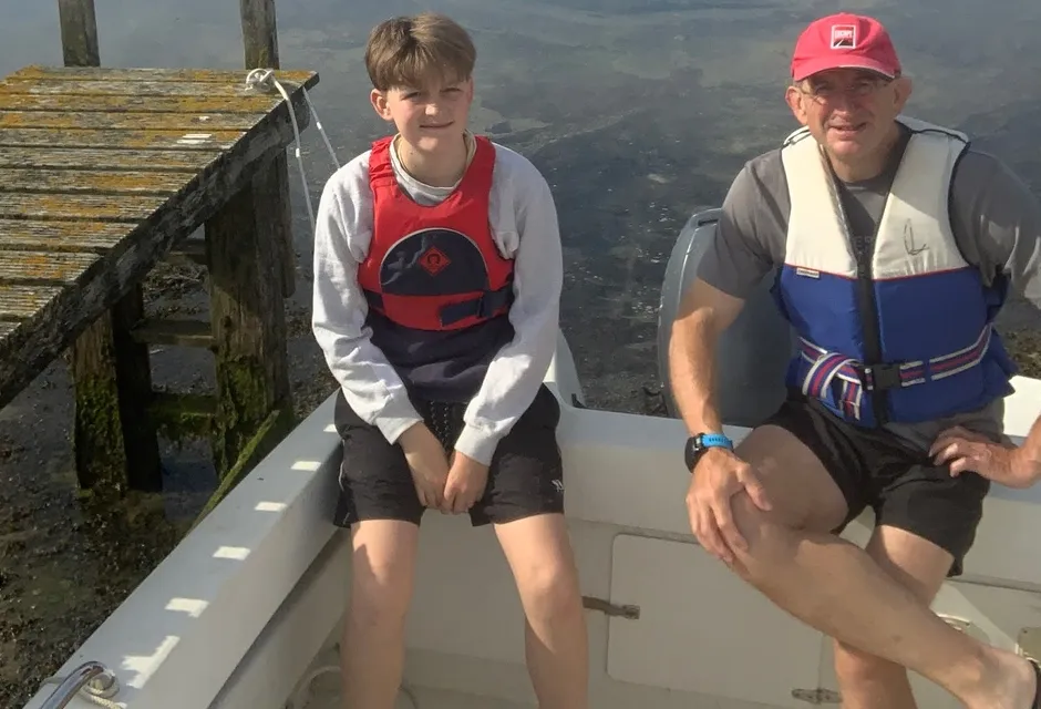 Edward with his dad, Andrew